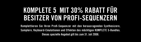 30% RABATT AUF KOMPLETE 5