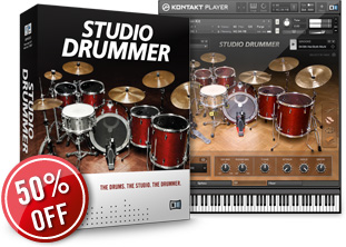 HALF-PRICE DRUM ROYALTY - 50% OFF STUDIO DRUMMER