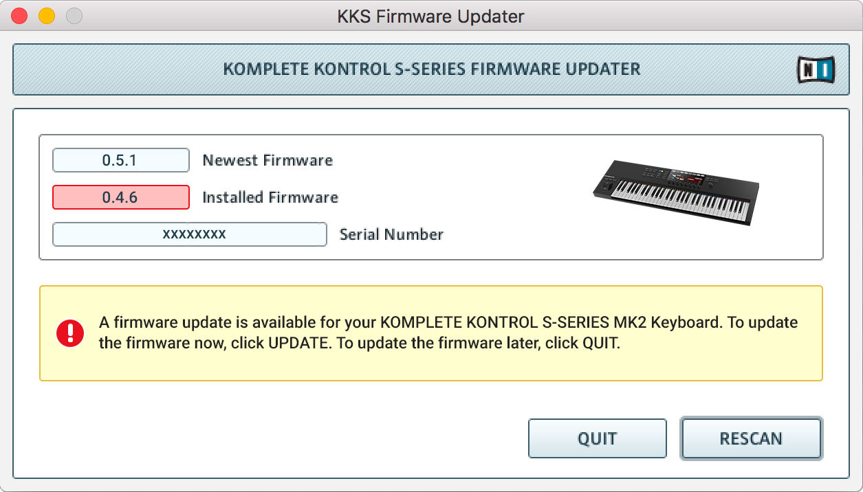SCHRITT 4: KEYBOARD-FIRMWARE AKTUALISIEREN