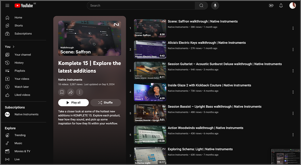 Walkthrough videos