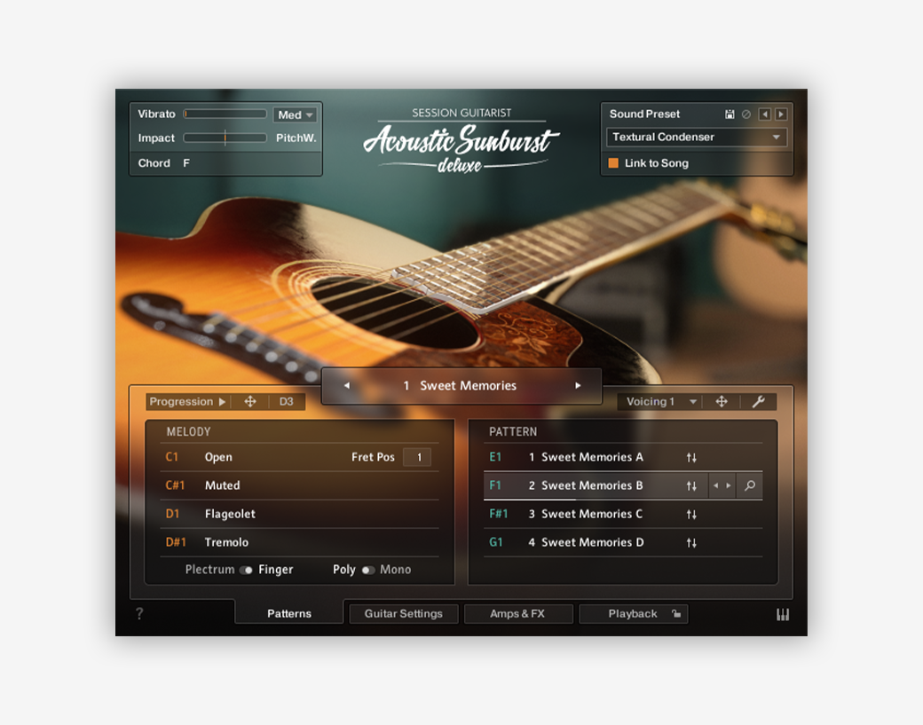 1. Session Guitarist – Acoustic Sunburst Deluxe