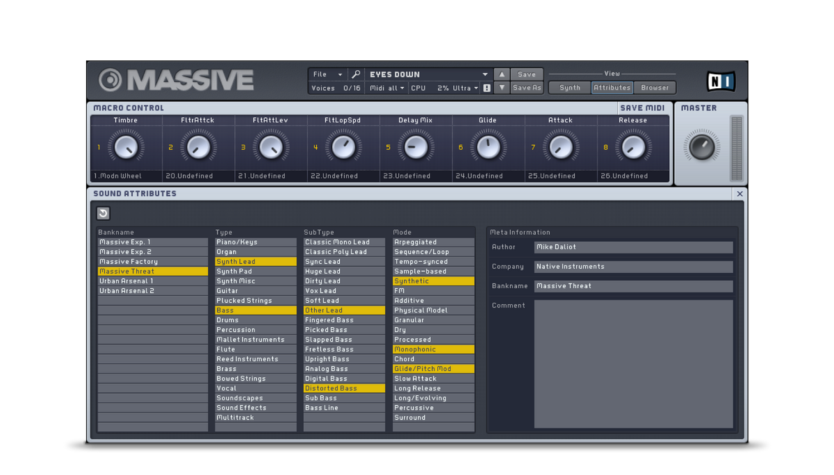 Massive - polyphonic software synthesizer - Komplete – Native Massive - polyphonic software synthesizer - Komplete – Native