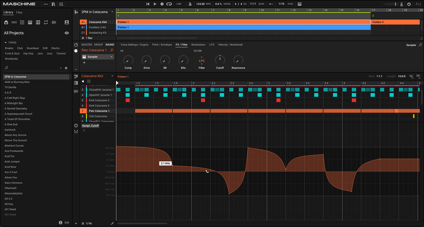 Modulation dans l'arrangeur