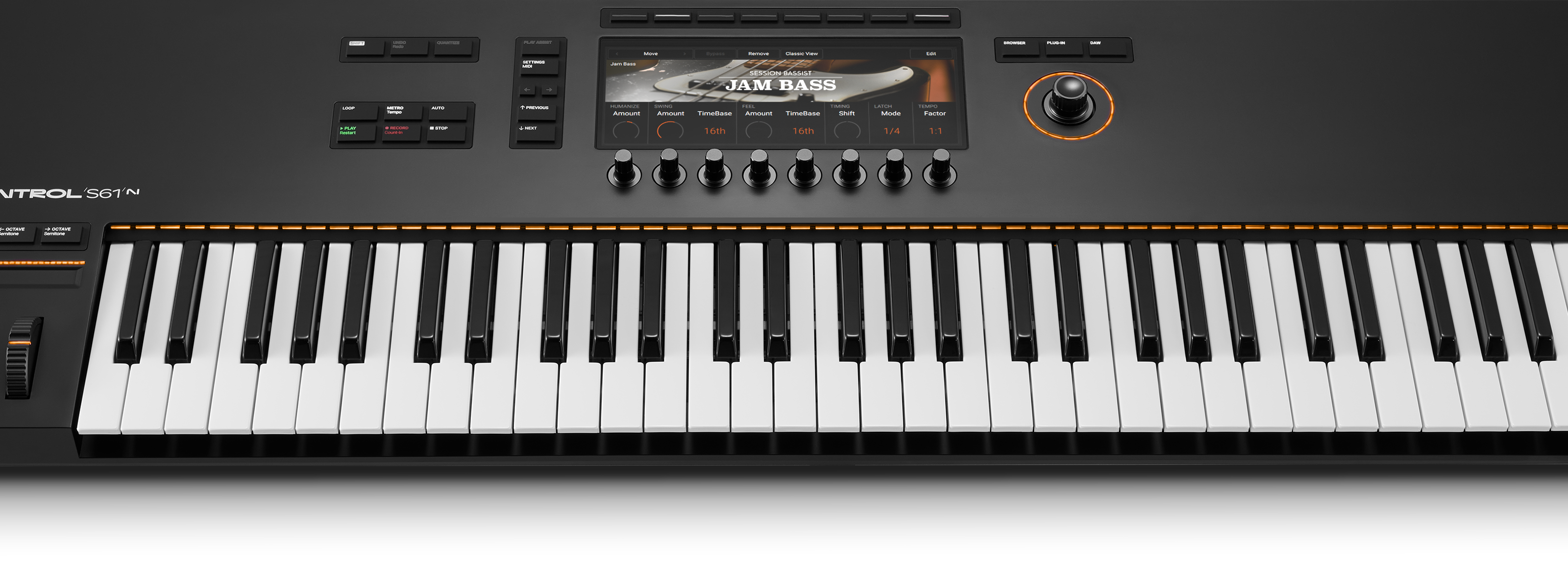 Im Zusammenspiel mit Kontrol-Keyboards