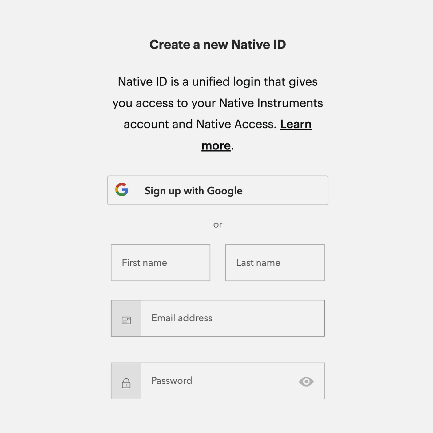 Native ID erstellen
