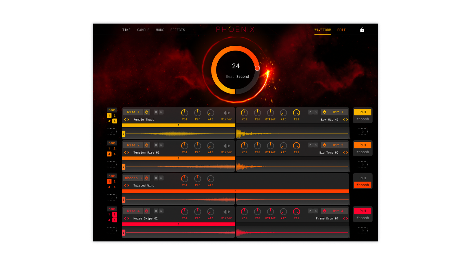 Phoenix: Rise, Hit &amp; Whoosh Builder