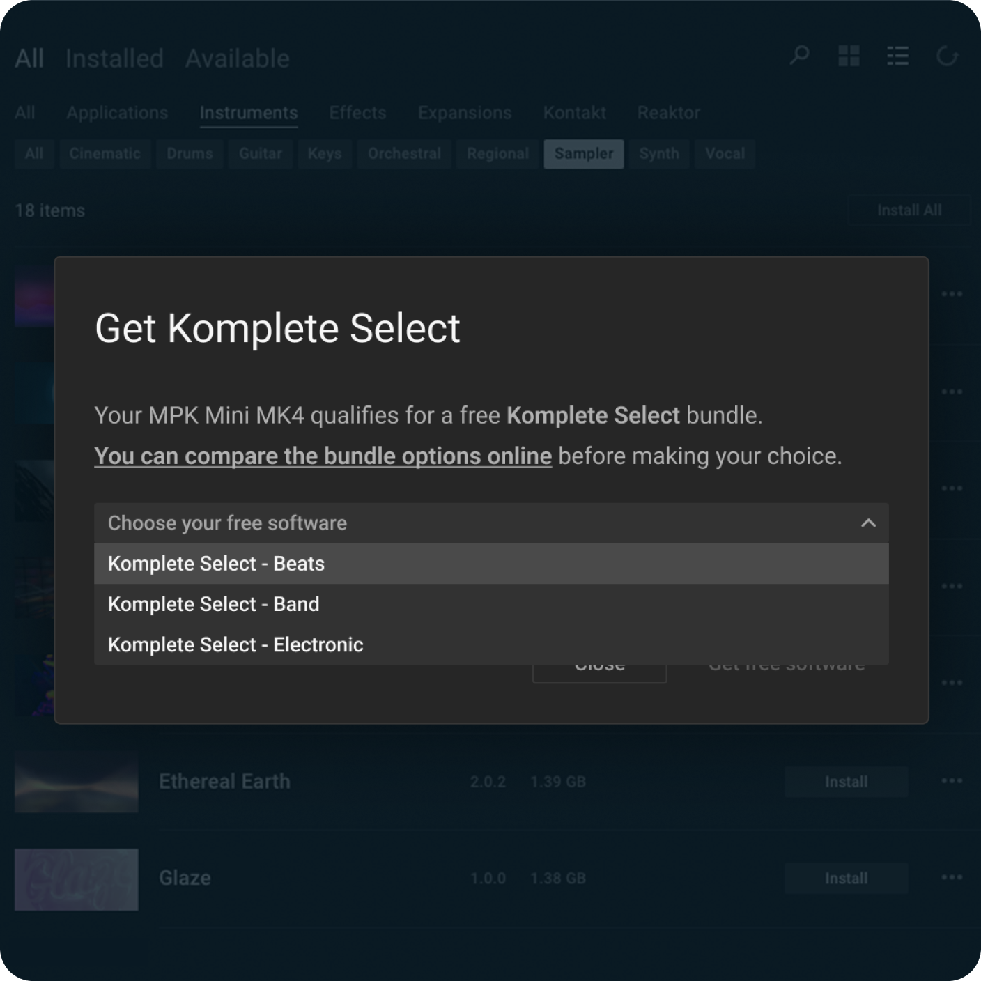 3. Hol dir Komplete Select