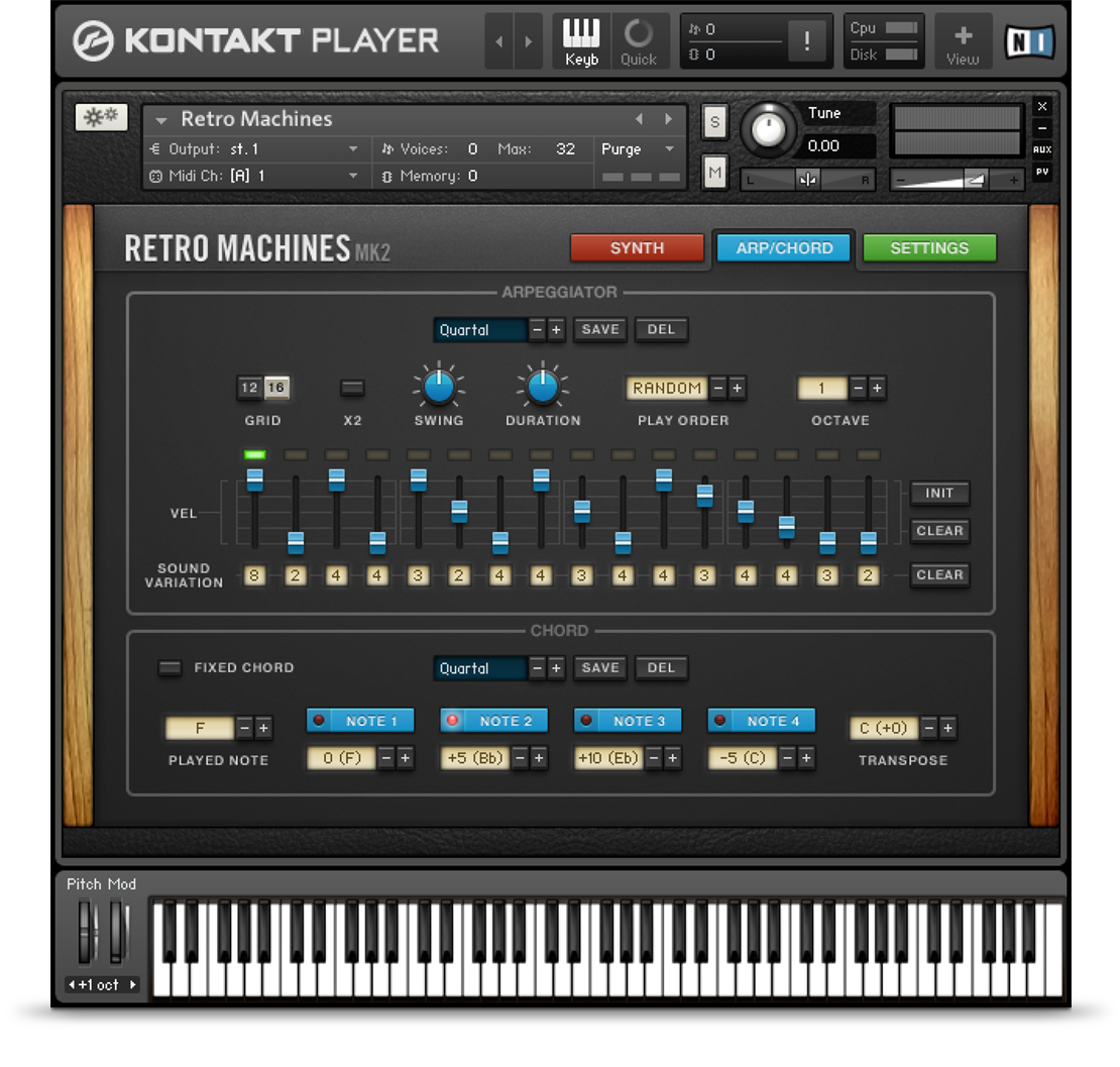 ARPEGGIATOR AND CHORD PLAYER