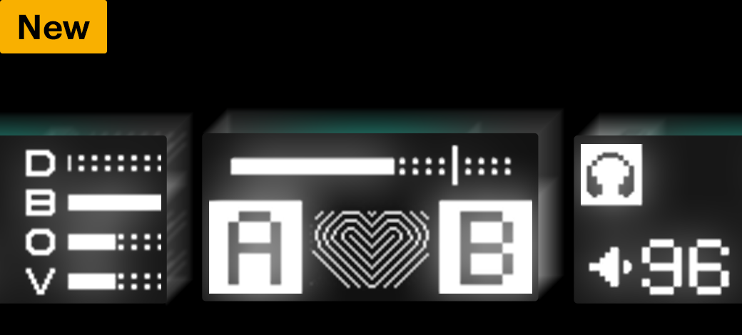 Three OLED displays