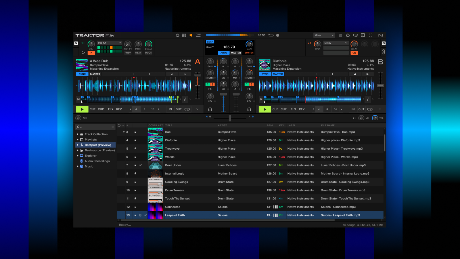 Auflegen mit Traktor Play