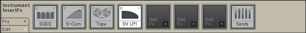 The Instrument Insert Effects Chain.