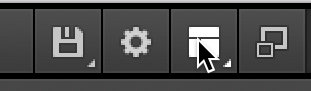 The Kontakt header with the courser hovering over the Workspace button.