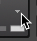 A button with an arrow facing down indicating a dropdown menu.