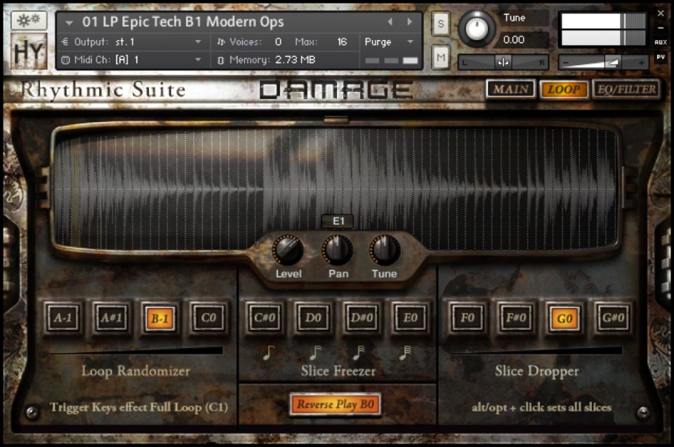 シネマティック : Damage : インストゥルメントの詳細 | Komplete