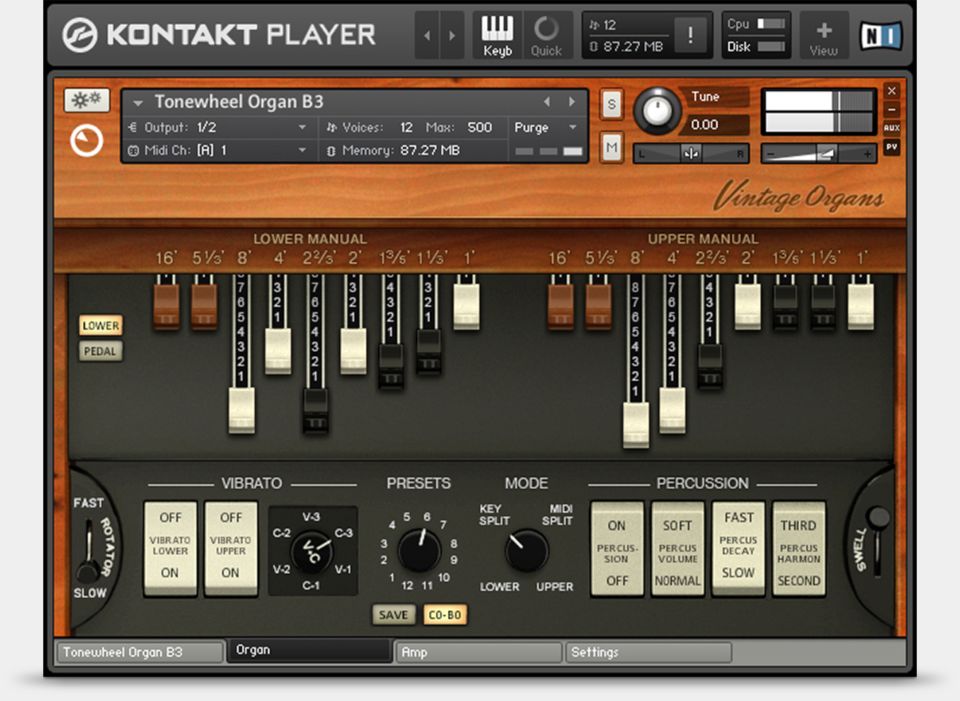 キーボード : Vintage Organs : 特徴 | Komplete