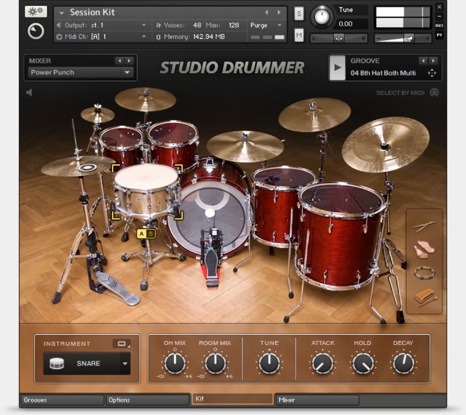 Studio Drummer – premium acoustic drum kit