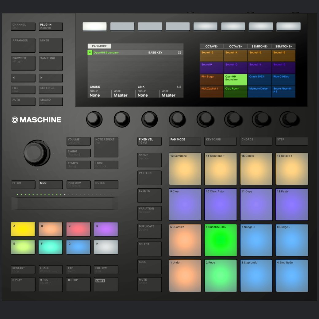 Maschine MK3背面の入出力端子